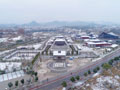 中国阳明文化园的航拍雪景